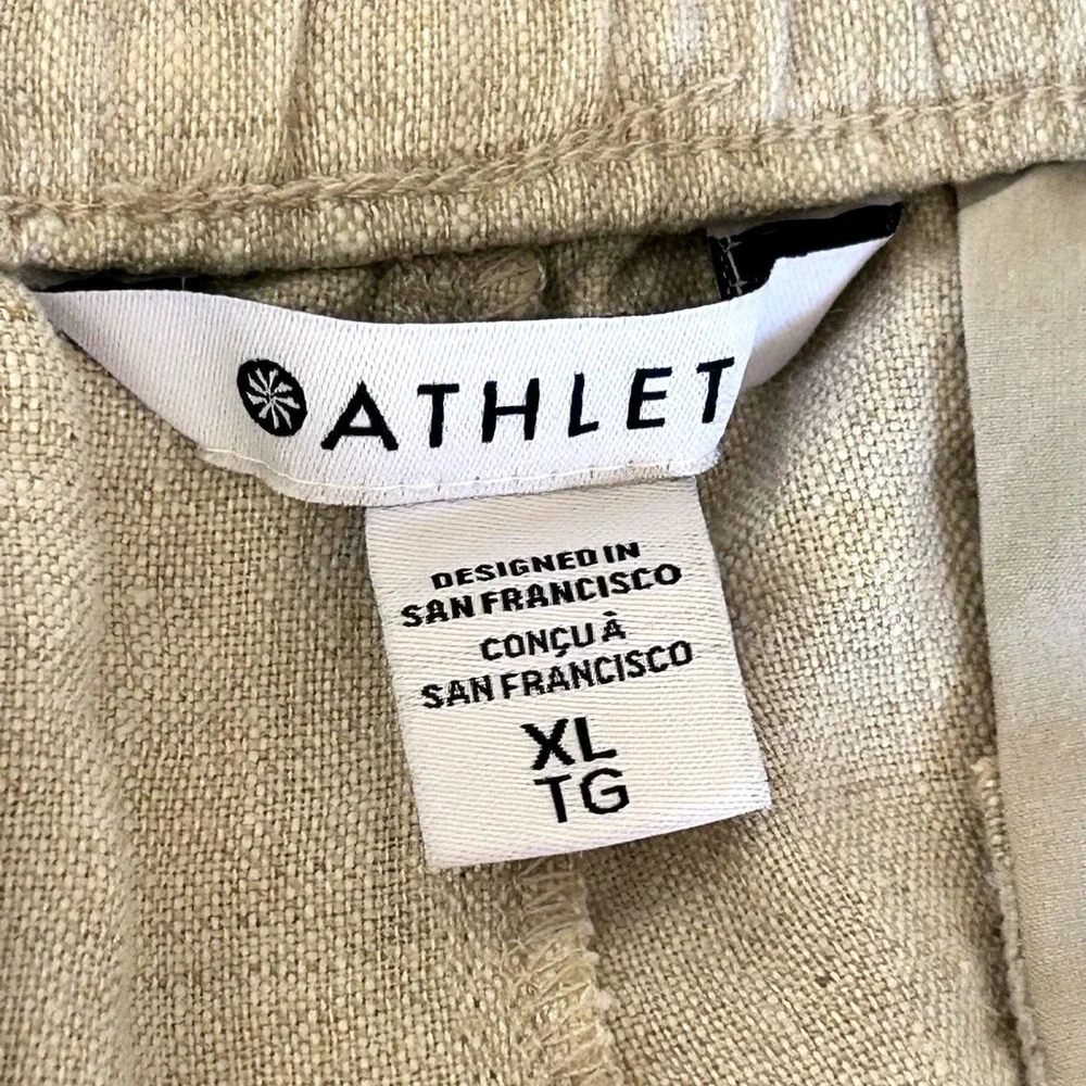 Athelta Retreat 100% Linen High Rise Wide Leg Pant Natural Size XL NWT - Picture 7 of 11